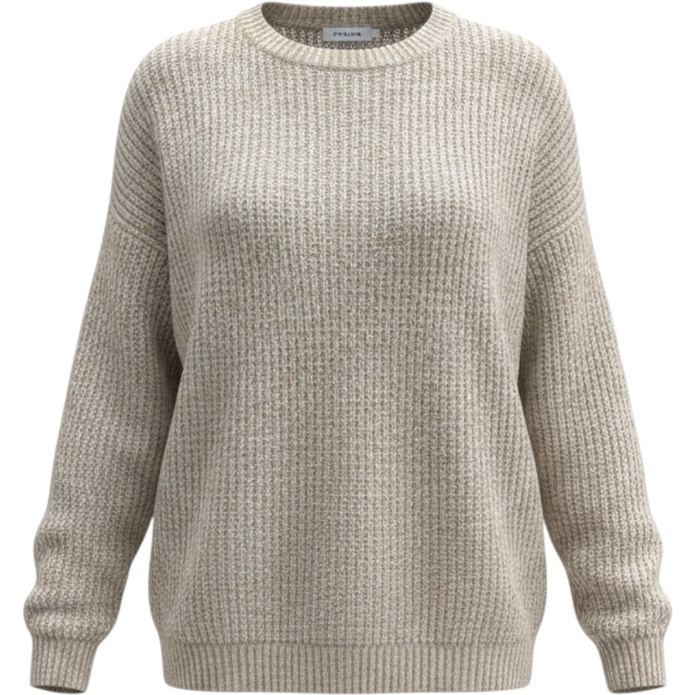 Stelen Womens Gray Open Knit Crewneck Sweater LARGE Minimalist Lightweight